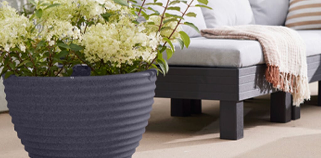 Honey Pot Low Planter 37cm Set of 2 - Millstone Grey