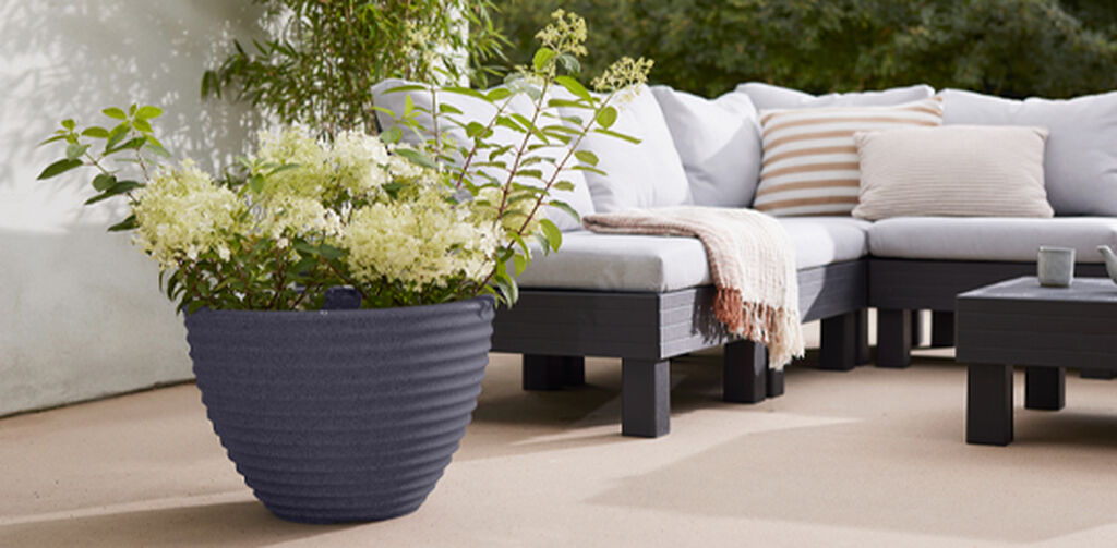 Honey Pot Low Planter 49cm Set of 2 - Millstone Grey