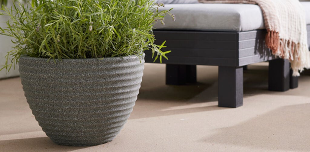 Honey Pot Low Planter 49cm Set of 2 - Marble Green