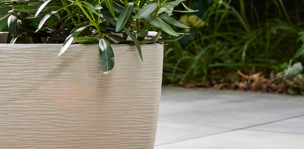 Cotswold Square Planter 38cm Set of 2 - Limestone Grey