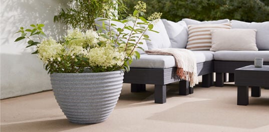 Honey Pot Low Planter 49cm Set of 2 - Alpine Grey
