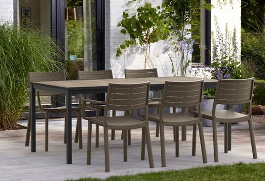 Metaline Chair, Set of 4 - Cappuccino