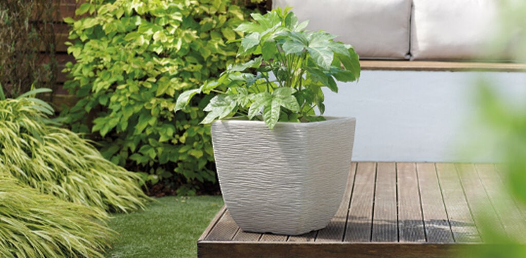 Cotswold Square Planter 32cm Set of 2 - Limestone Grey