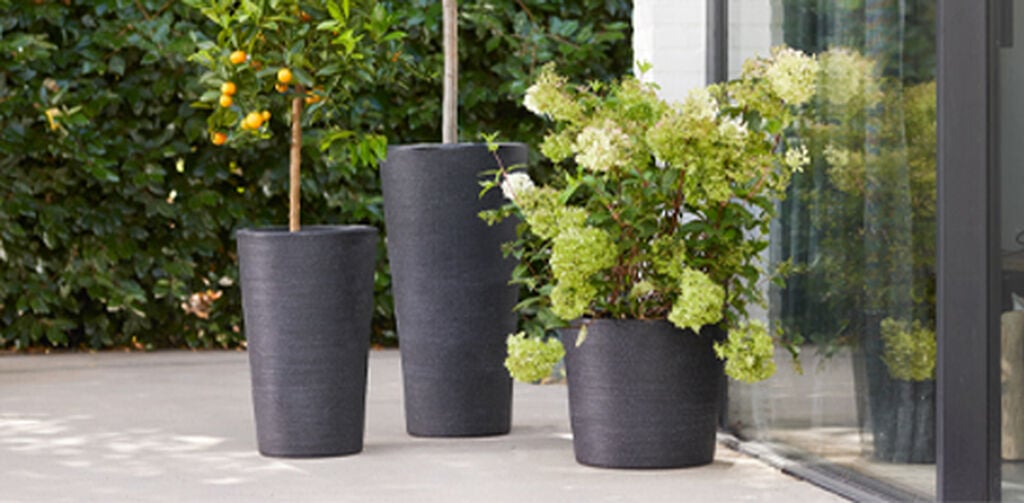 Varese Low Planter 40cm Set of 2 - Granite