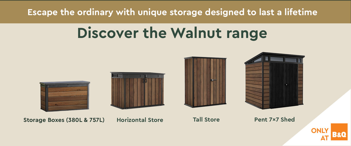 Discover the walnut range only at B&Q