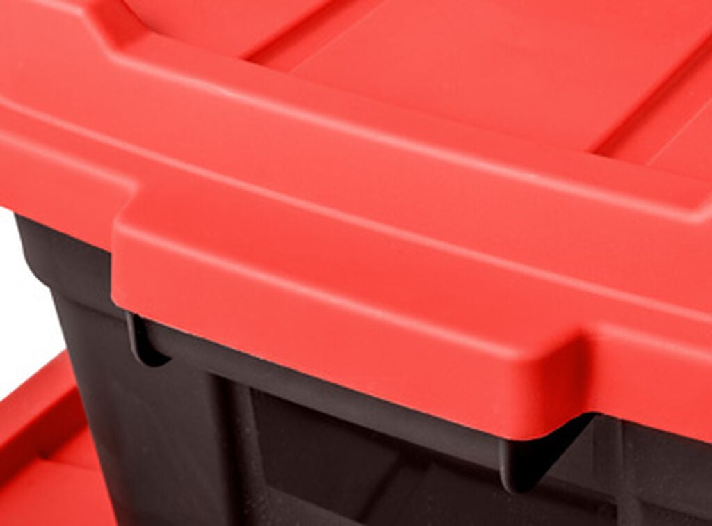 Tuff Box 37L Storage Boxes with Lid Set of 3  - Black
