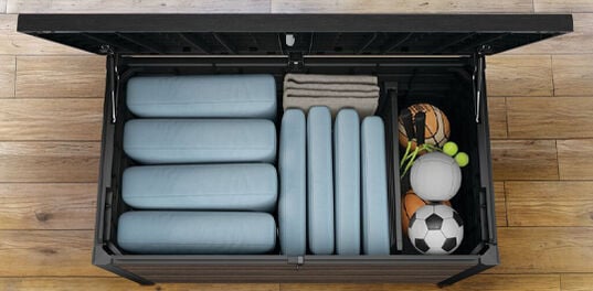 Ontario 870L Storage Box with Divider - Rosewood