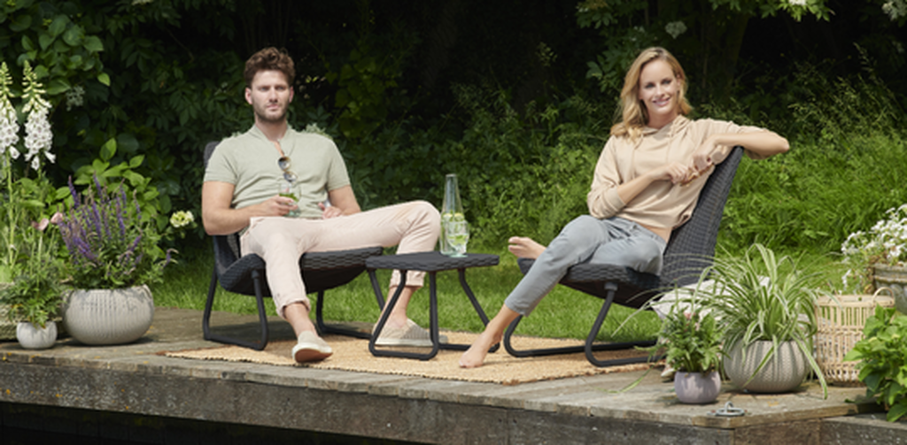 Rio Patio Set - 3-delig - Antraciet