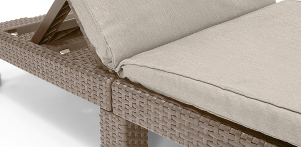 Daytona Deluxe Ligbed - 195x65x25cm - Cappuccino
