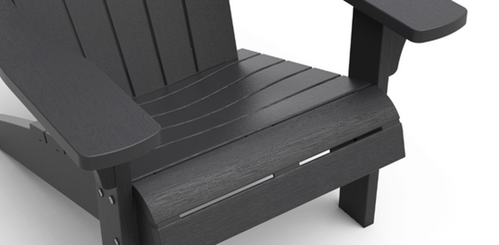 Troy Adirondack Tuinstoelen met Ice Cube – 81x80x96,5cm - Antraciet