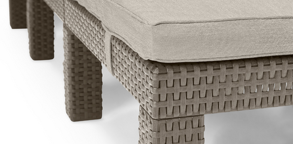 Daytona Deluxe Ligbed - 195x65x25cm - Cappuccino