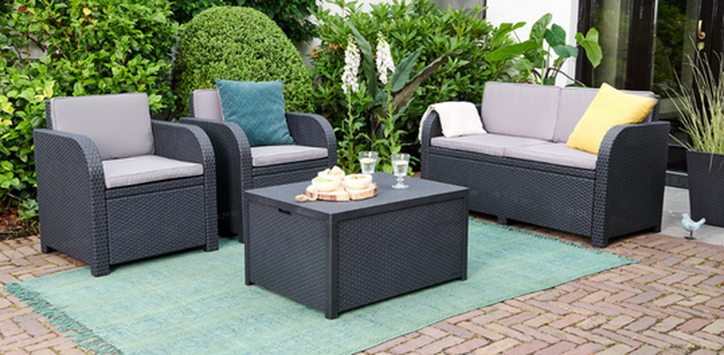 Arica Opbergtafel - 79x59x42cm - Antraciet