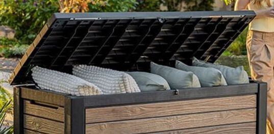 165 Gallon Storage Box Signature Deck Box Walnut Brown - Keter US