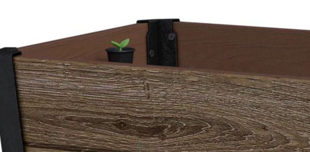 Signature Rolling Planter Mobile Garden Bed - Walnut Brown - Keter US