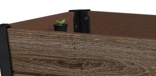 Signature Rolling Planter Mobile Garden Bed - Walnut Brown - Keter US