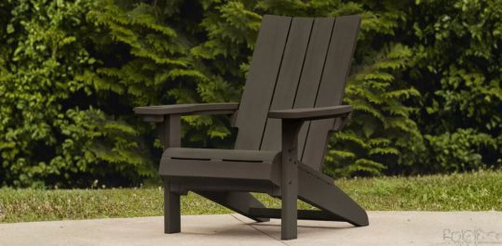 Modern Adirondack Chair With Cup Holder Brown - Keter US