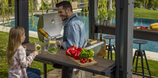 Outdoor Grill Gazebo 8x6.5 Rosewood Brown - Keter US