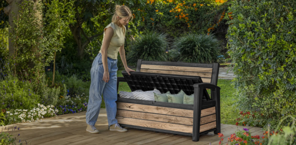 Outdoor Storage Bench 60 Gallon Storage - Keter US