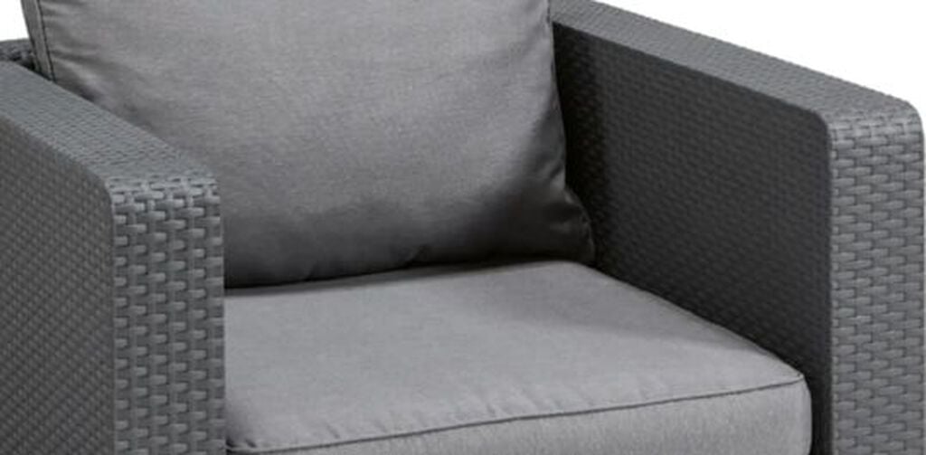 Salta Outdoor Rattan-Look Armchair - Gray - Keter US