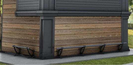 Signature 9x7 Outdoor Bar Shed - Walnut Brown- Keter US