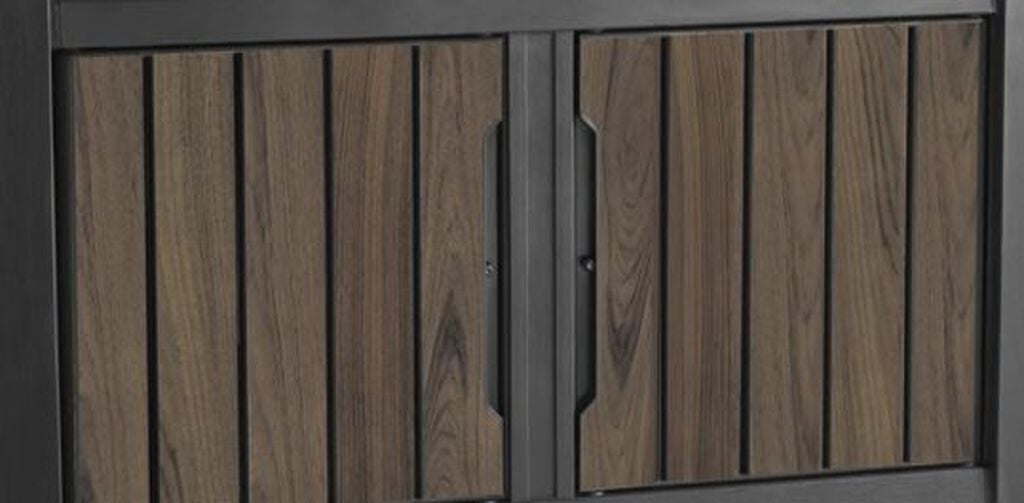 Unity XL Rosewood Outdoor Kitchen Cart With Storage - Keter US