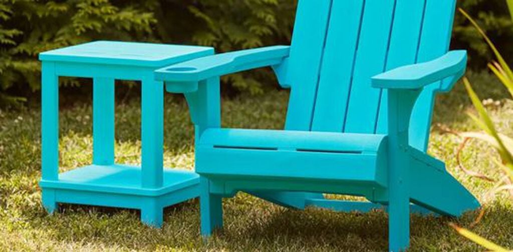 Kiawah Resin Plastic Adirondack Chair - Teal - Keter US