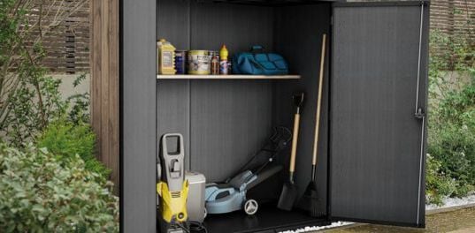 Signature Pine-look XL Outdoor Vertical Storage Shed - Keter US