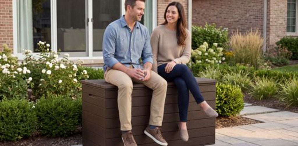 Astoria 150 Gallon Deck Box - Brown - Keter US