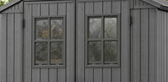 Darwin 6x4 Shed Graphite Storage Shed With Front Windows - Keter US