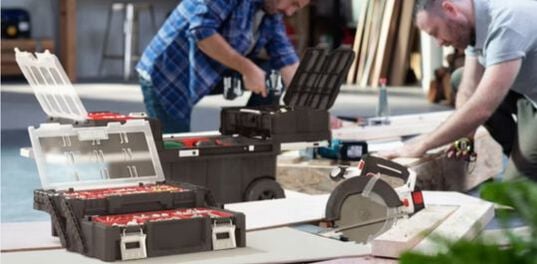 Masterloader Rolling Tool Box with Cantilever Organizer - Keter US