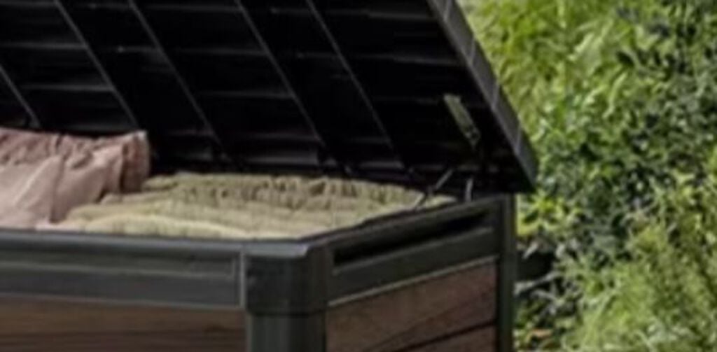 100 Gallon Deck Box Signature Storage Box Rosewood Brown - Keter US