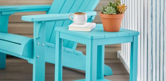 Deluxe Teal Outdoor Adirondack Side Table - Keter US