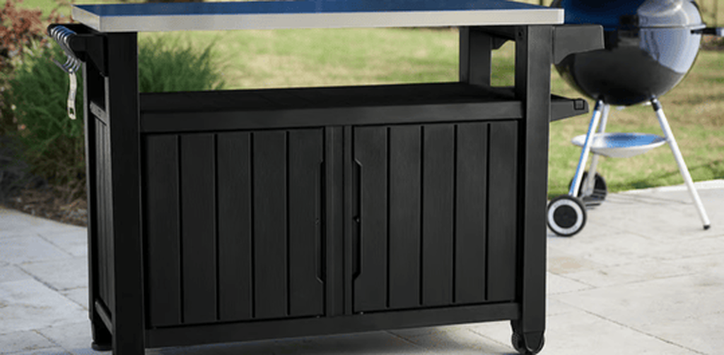 Unity XL Graphite Outdoor Kitchen Cart with Storage - Keter US