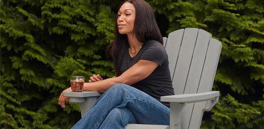 Kiawah Gray Outdoor Adirondack Chair - Keter US