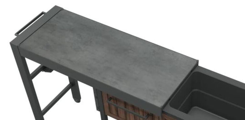 Outdoor Extendable Prep Table - Rosewood Brown - Keter US