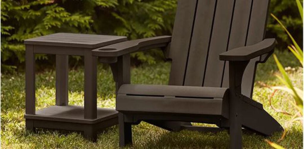 Kiawah Resin Plastic Adirondack Chair - Brown - Keter US