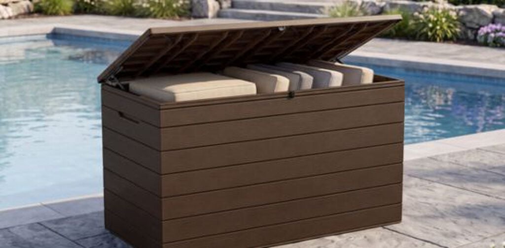 Astoria 150 Gallon Deck Box - Brown - Keter US