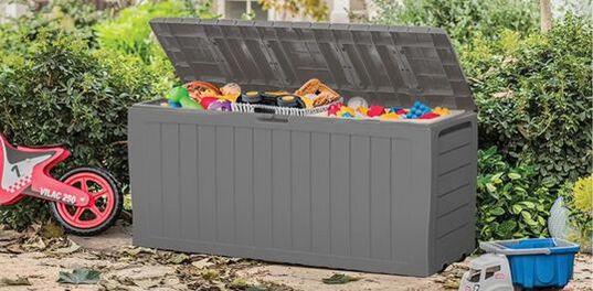 71 Gallon Storage Marvel Deck Box Gray - Keter US