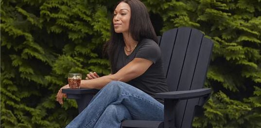 Kiawah Blue Outdoor Adirondack Chair - Keter US