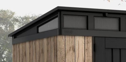 Aspen 8x6 Shed - Outdoor Storage Shed Pine Brown  - Keter US