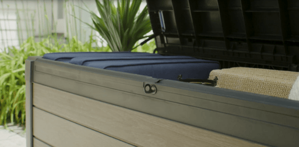 Signature Walnut Brown 150 Gallon Storage Deck Box - Keter US