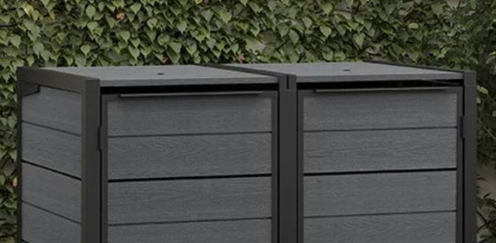 Hide Away 5x3 Storage Trash Can Shed - Graphite - Keter US