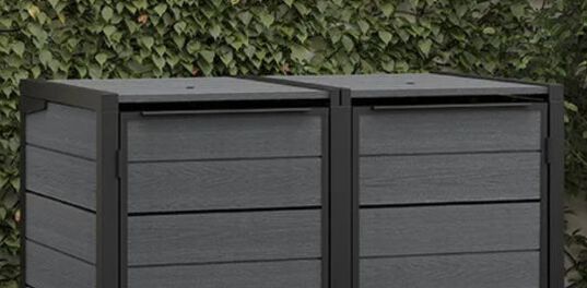 Hide Away 5x3 Storage Trash Can Shed - Graphite - Keter US