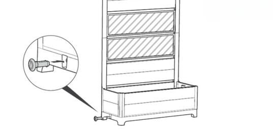 Rosewood Brown Privacy Planter With Trellis - Keter US