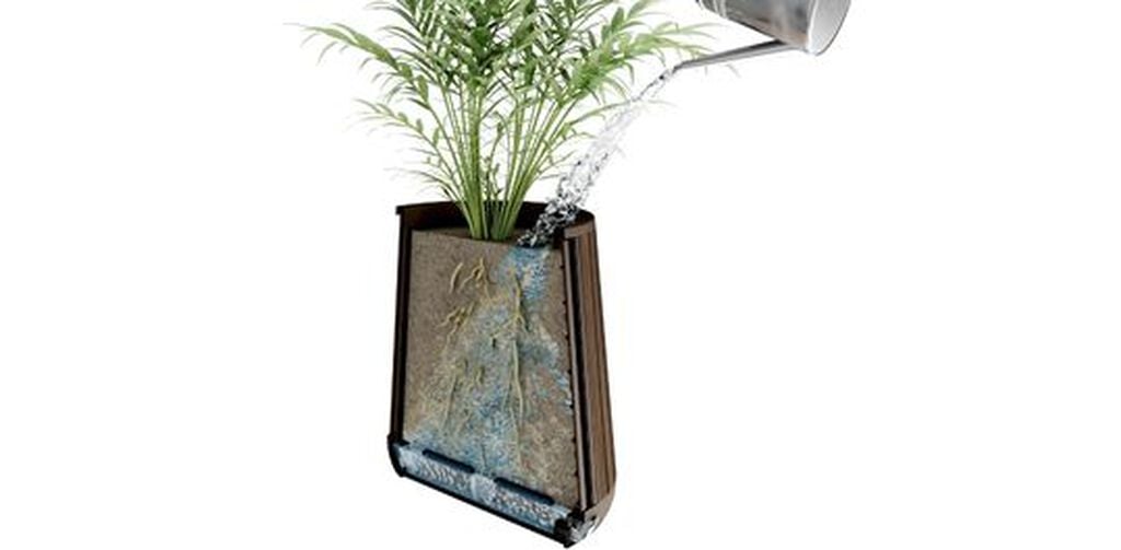 Self Watering Rosewood Brown Conical Planter - Keter US
