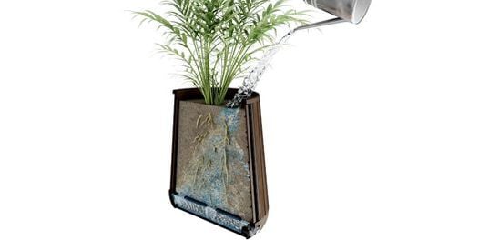 Self Watering Rosewood Brown Conical Planter - Keter US