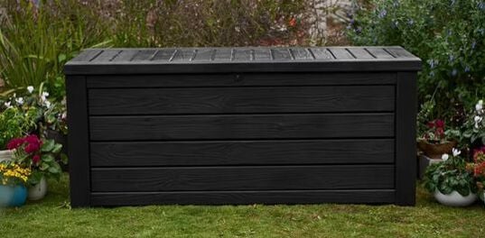 150 Gallon Deck Box Westwood Storage Box Graphite- Keter US