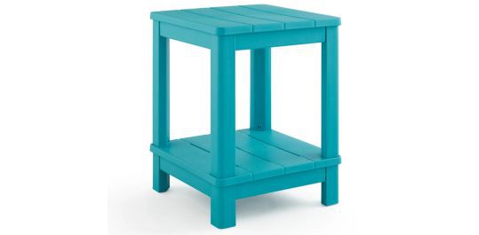 Deluxe Adirondack Two Tier Side Table - Teal - Keter US