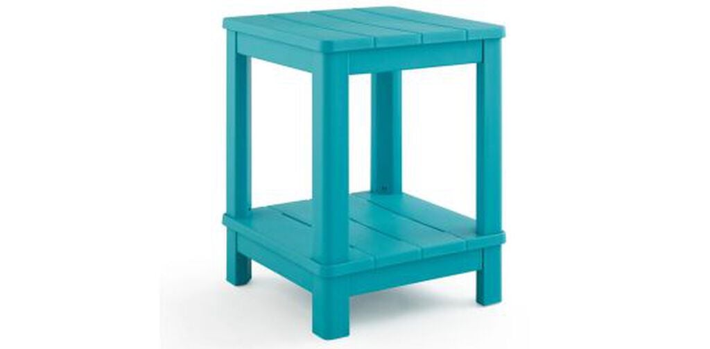 Deluxe Adirondack Two Tier Side Table - Teal - Keter US