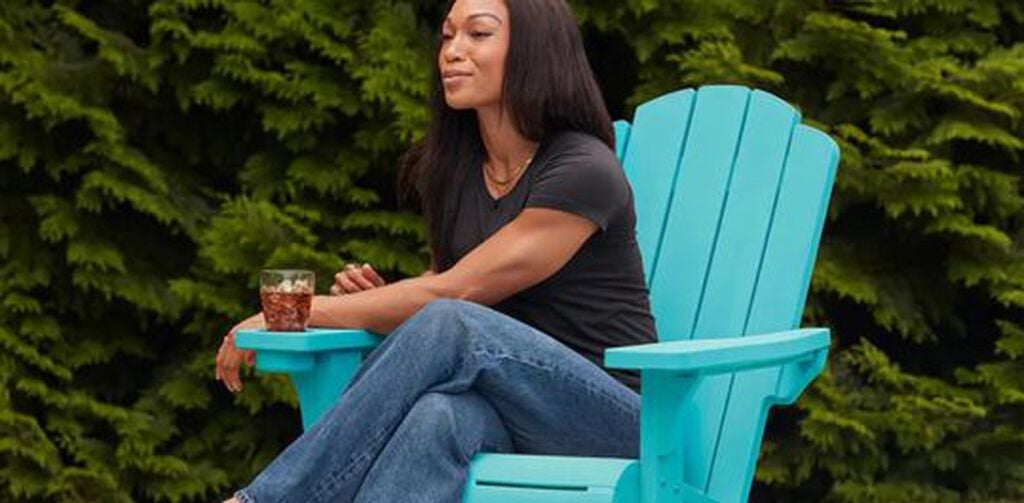 Kiawah Resin Plastic Adirondack Chair - Teal - Keter US